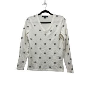 Tommy Hilfiger Polka Dot V Neck Pullover Long Sleeve